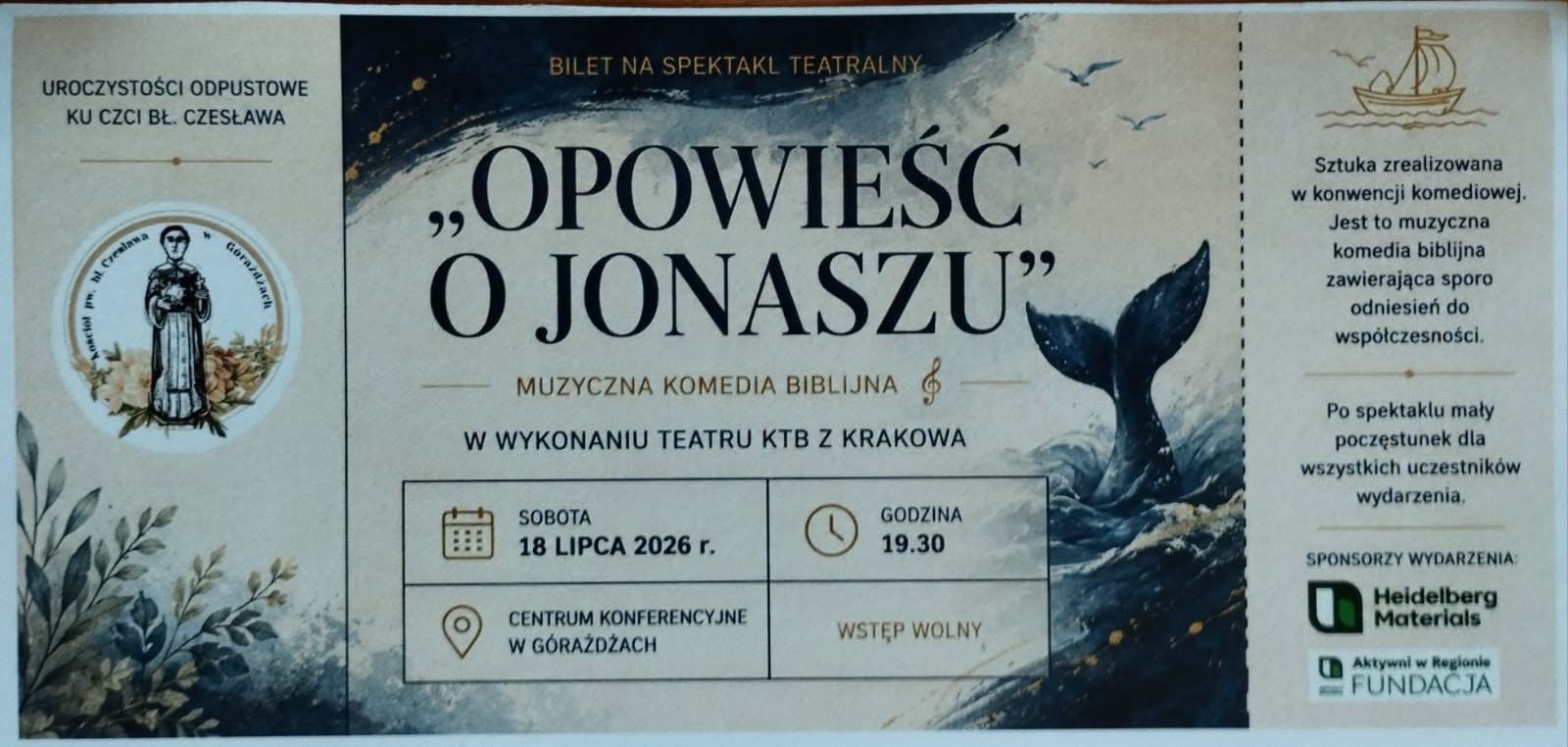 BILETY NA SPEKTAKL ODPUSTOWY